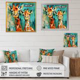 Majestic Giraffe Melody - Orange Giraffe Wall Art