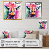 Colorful Majestic Giraffe Melody - Pink Giraffe Wall Art