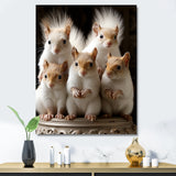 Charming Squirrel Gathering - Squirrel Living Room Wall Art