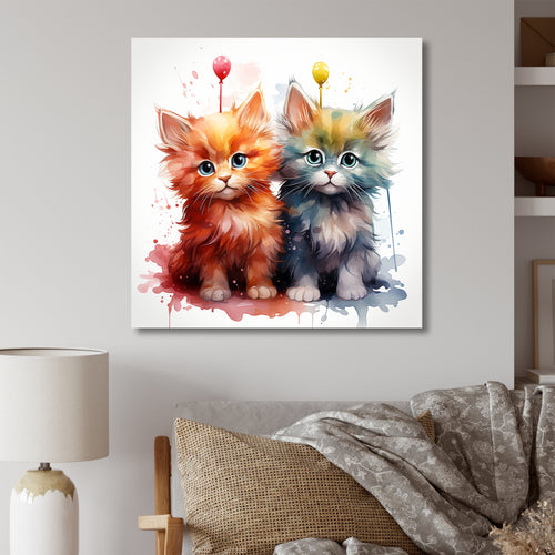 Joyful Kittens Playful Nursery - Animal Nursery Wall Decor