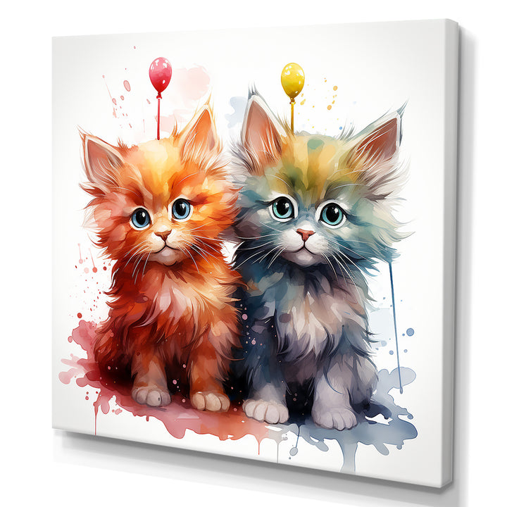 Joyful Kittens Playful Nursery - Animal Nursery Wall Decor