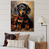 Cute Dog dachshund portrait - Dog Living Room Wall Art