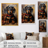 Cute Dog dachshund portrait - Dog Living Room Wall Art