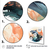 Forest Frolic Gradient Dolphin - Dolphin Canvas Wall Art