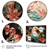 Pink Vibrant floral Eagle Portrait - Pink Eagle Wall Art