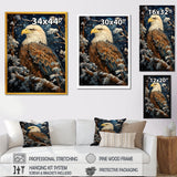 Snowy eagle scene - White Eagle Wall Art