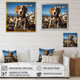 Rescue beagle dog in rocky - Dog Beagle Living Room Wall Art