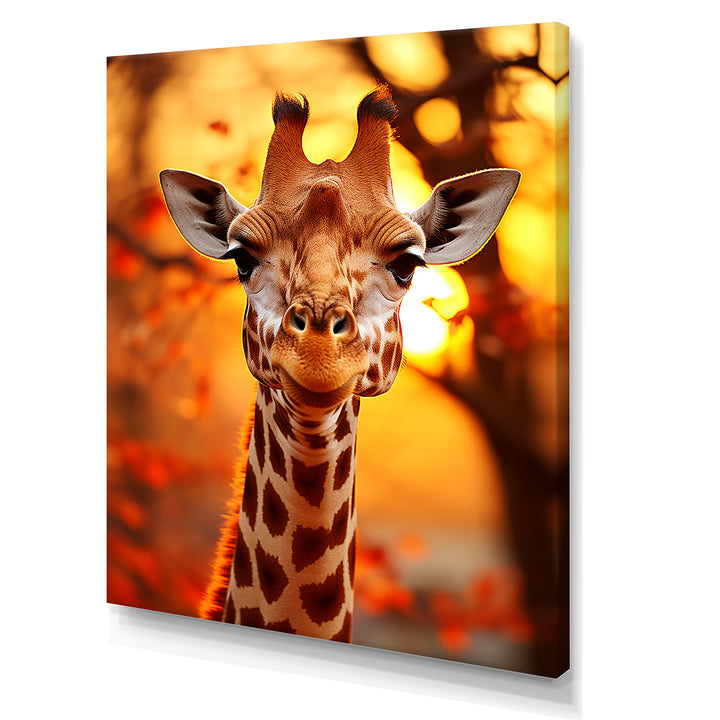 Majestic Giraffe Portrait - Giraffe Bedroom Wall Art