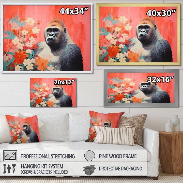 Vibrant Gorilla blooms - Gorilla Wall Art Prints