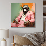 Pink and black Fashion first Gorilla suit - Pink Gorilla Wall Art