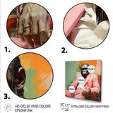 Pink and black Fashion first Gorilla suit - Pink Gorilla Wall Art
