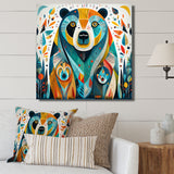 Creative Grizzly Bear Collage - Bear Framed Canvas Art