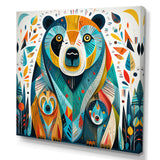 Creative Grizzly Bear Collage - Bear Framed Canvas Art