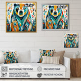 Creative Grizzly Bear Collage - Bear Framed Canvas Art