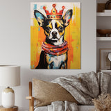 Royal Boston terrier dog - Red Dog Wall Art