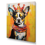 Royal Boston terrier dog - Red Dog Wall Art