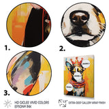 Royal Boston terrier dog - Red Dog Wall Art