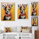 Royal Boston terrier dog - Red Dog Wall Art