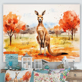 Brown and orange Kangaroo outback - Kangaroo Canvas Wall Art