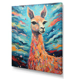 Luminous Llama Radiant Portrait of a Llama - Llama Large Canvas Wall Art
