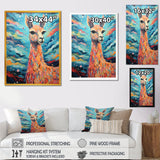 Luminous Llama Radiant Portrait of a Llama - Llama Large Canvas Wall Art