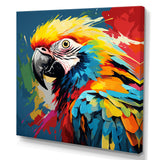 Pop art parrot Macaw portrait - Parrot Living Room Wall Art
