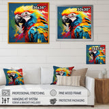 Pop art parrot Macaw portrait - Parrot Living Room Wall Art