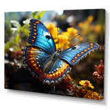 Wings of Wonder blue and yellow butterfly - Butterfly Bedroom Wall Art