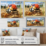 Curious ladybug meadows - Ladybug Canvas Wall Art