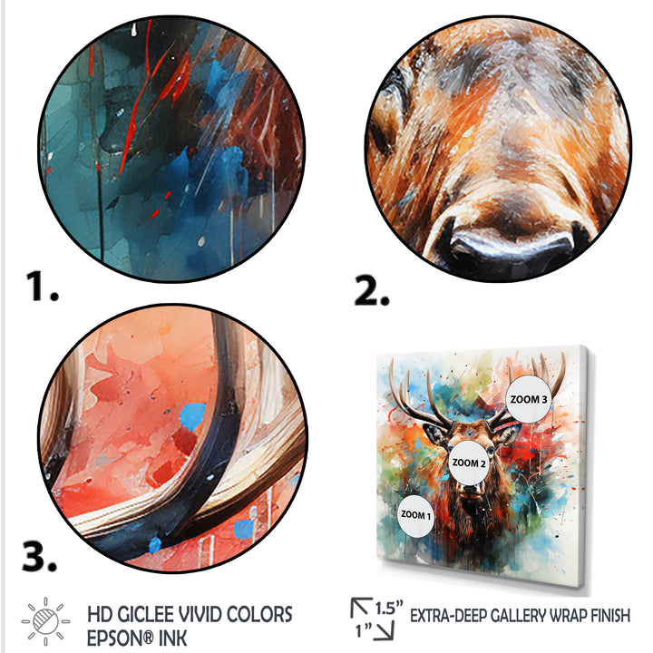 Majestic Moose Wonderland - Deer Canvas Wall Art
