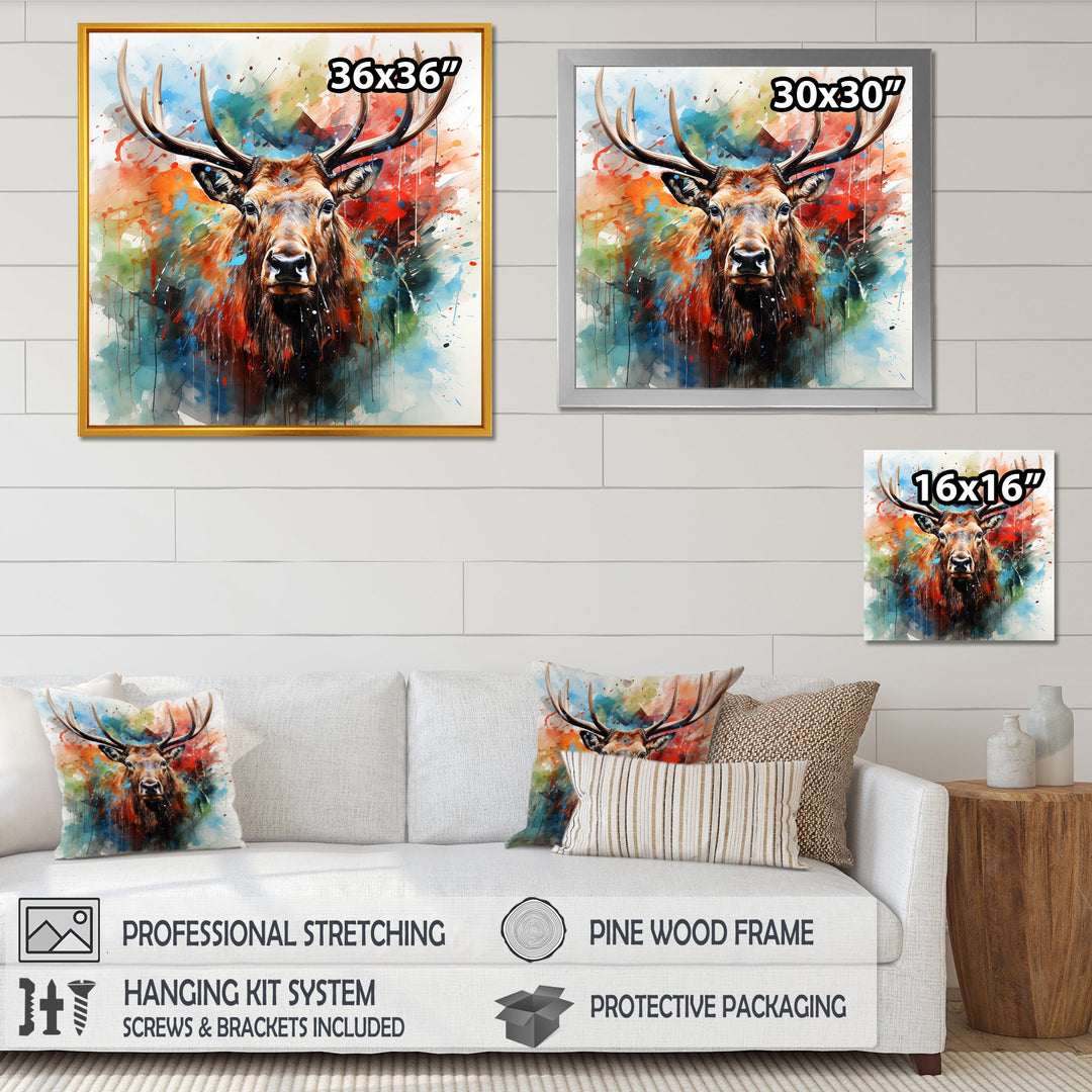 Majestic Moose Wonderland - Deer Canvas Wall Art