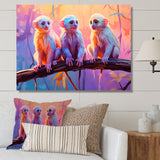 Joyous Jungle Monkeys - Pink Monkey Wall Art