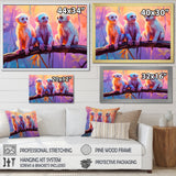 Joyous Jungle Monkeys - Pink Monkey Wall Art