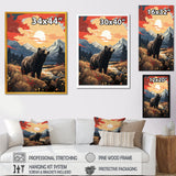 Grizzly Bear in the valley - Bear Home Decor Art