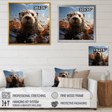 Swimming adventure Portrait of an Otter - Otter Wall Art Prints