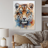 Tiger portrait majesty - Tiger Framed Canvas Art