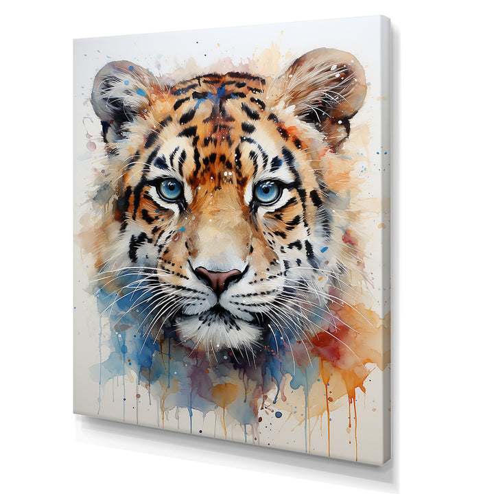 Tiger portrait majesty - Tiger Framed Canvas Art