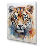 Tiger portrait majesty - Tiger Framed Canvas Art