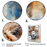 Tiger portrait majesty - Tiger Framed Canvas Art