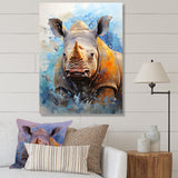 Grey Rhinoceros on the hunt - Rhinoceros Home Decor Art