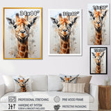 Minimalist Giraffe portrait - Giraffe Living Room Wall Art