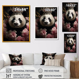 Regal Panda Crowned Portrait - Panda Wall Art Prints