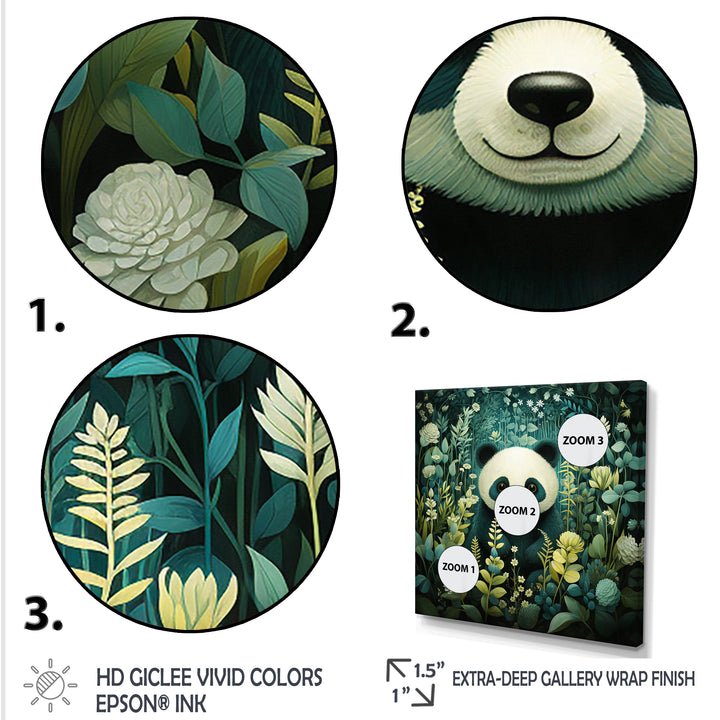 Cute panda children art - White Panda Wall Art