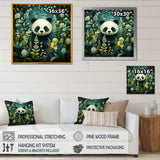 Cute panda children art - White Panda Wall Art