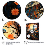 Celestial Peacock in Surreal Starlight - Yellow Peacock Wall Art