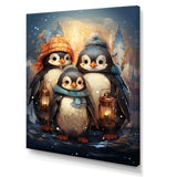Christmas winter Penguin Party - Penguin Canvas Wall Art