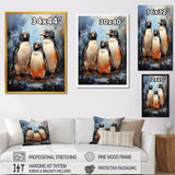 Winter Feathers Penguin family - Penguin Wall Decor