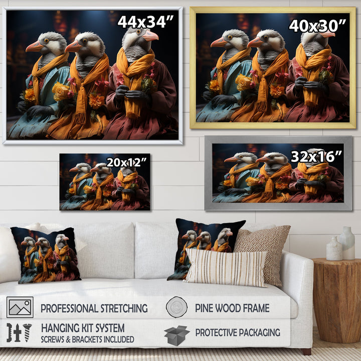 Relaxing penguins at the spa - Penguin Wall Decor
