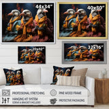 Relaxing penguins at the spa - Penguin Wall Decor