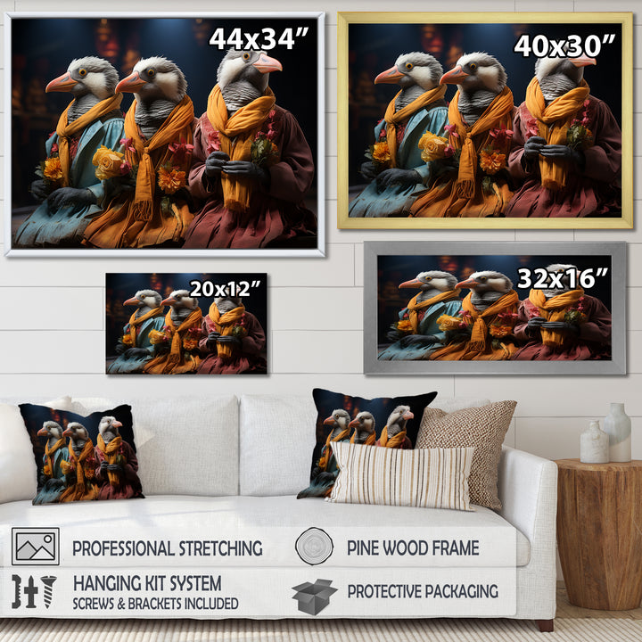 Relaxing penguins at the spa - Penguin Wall Decor